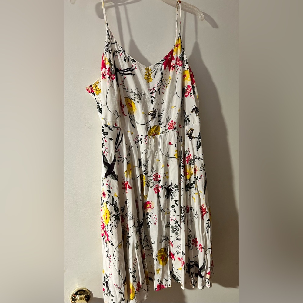 Floral and bird dress